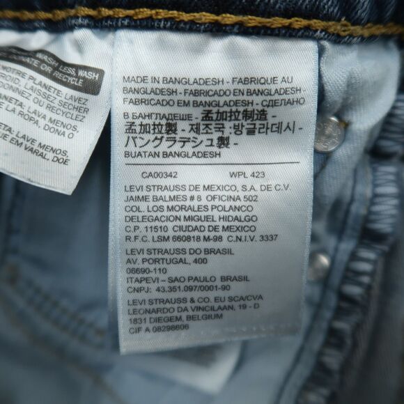 Levi's 511 Jeans Mens Fits 30x29 (Size 32x30) Blue Slim Stretch Denim Shrinkage - Picture 8 of 16